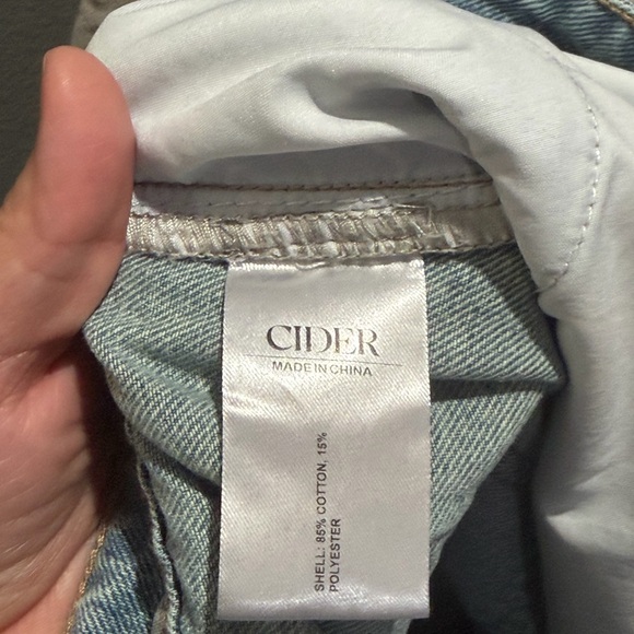 CIDER bow knot wide leg jeans size large - Picture 8 of 8